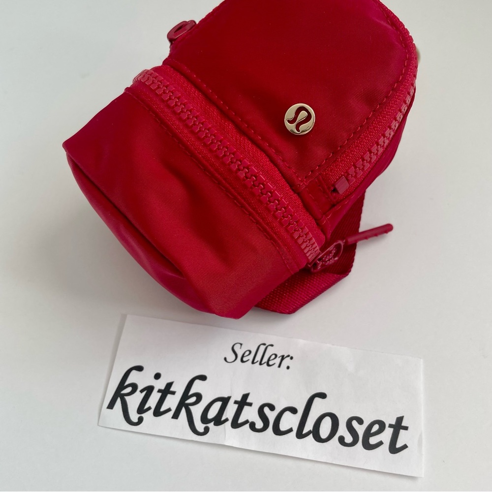 🆕 DARK RED/GOLD **ASIA RELEASE** NWT lululemon city adventurer backpack nano - Picture 2 of 10